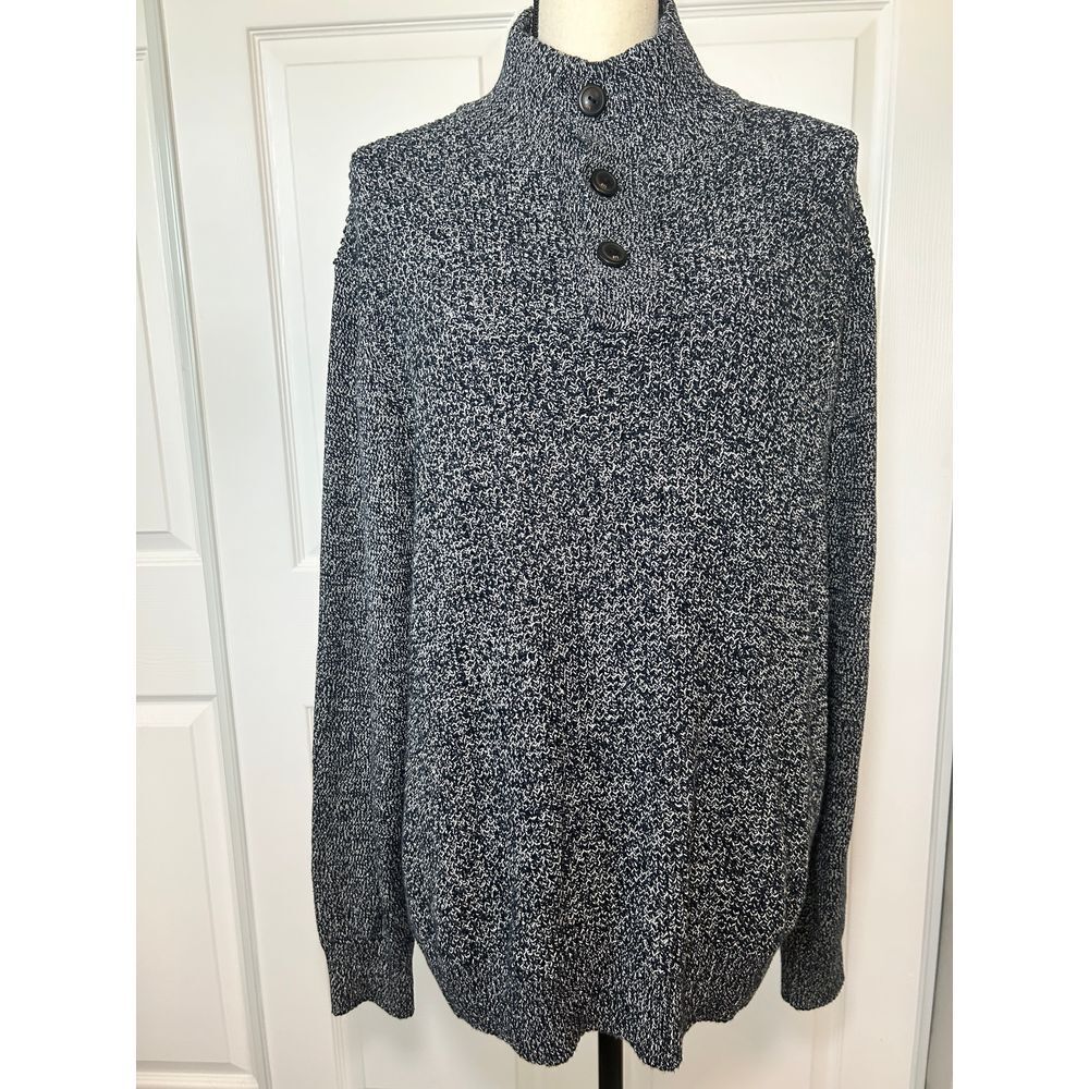 Weatherproof Vintage Blue/White Marled Men's The‎ 'Holiday' Sweater, Size Large